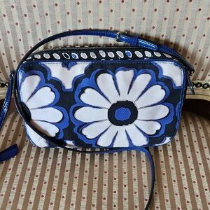 Coach Poppy Floral Scarf Print Flight  Crossbody Bag